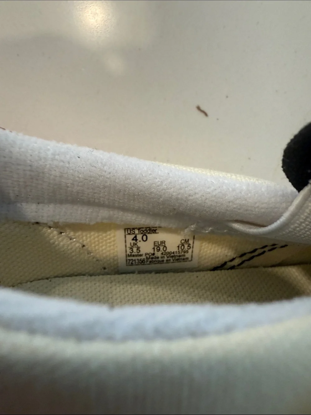 NWOT Vans Toddler 4 Slip-On Checkerboard in Black & White
